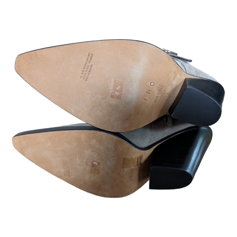 Iro Bonobal Wrap Around Strap Boots in Gray Suede Size EU 37 US 6.5 Like new - Picture 6 of 9